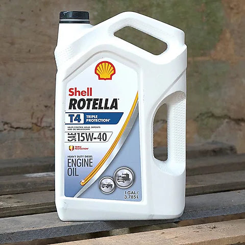 Shell Rotella T4 Triple Protection 15W-40 Conventional Heavy Duty Diesel Engine Oil, 1 Gallon