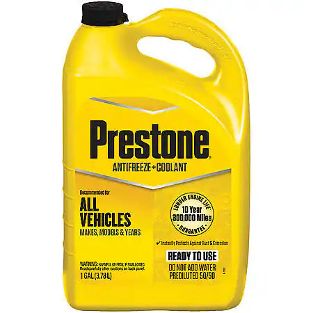 Prestone Antifreeze and Coolant: 50/50 Ready To Use, Universal,  1 Gallon