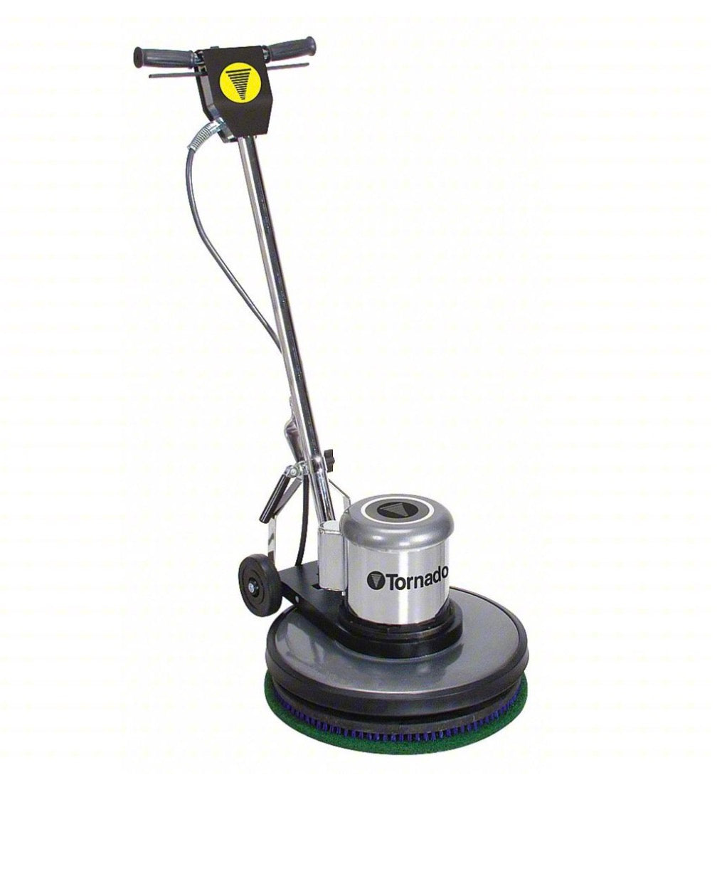 Tornado Floor Scrubber: 20 in Machine Size, 175 RPM Brush Speed - Max, 48 in Handle Lg, Aluminum