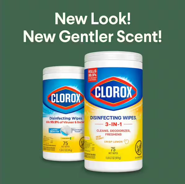 Lemon Bleach Free Disinfecting Cleaning Wipes