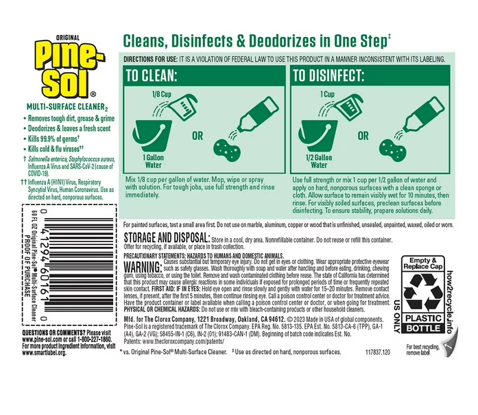 Pine-Sol Multi-Surface Cleaner, Pine Scent, 2 ct., 120 fl. oz.