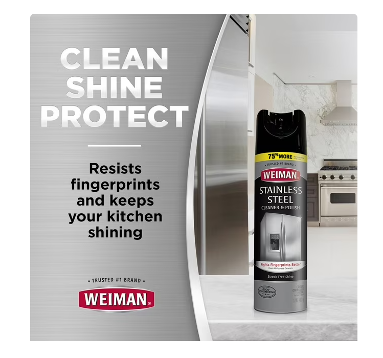 Weiman Stainless Steel Kitchen and Home Appliance Cleaner & Polish, 17 oz., 3 pk.