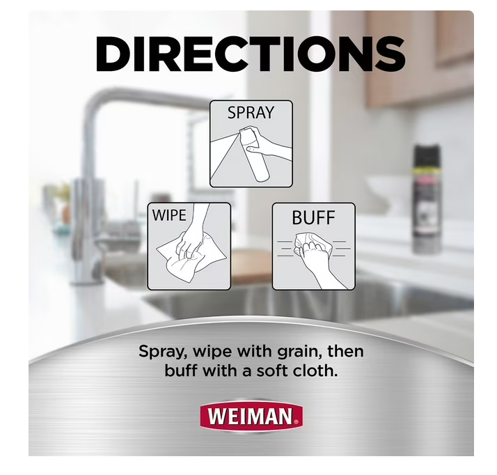 Weiman Stainless Steel Kitchen and Home Appliance Cleaner & Polish, 17 oz., 3 pk.