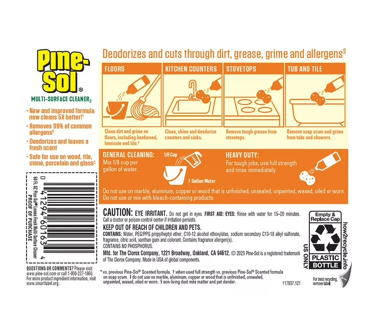 Pine-Sol Multi-Surface Cleaner, Lemon Scent, 2 ct., 120 fl. oz.