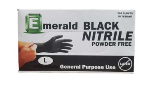 Emerald Black Nitrile Gloves