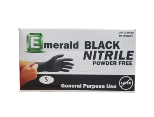 Emerald Black Nitrile Gloves