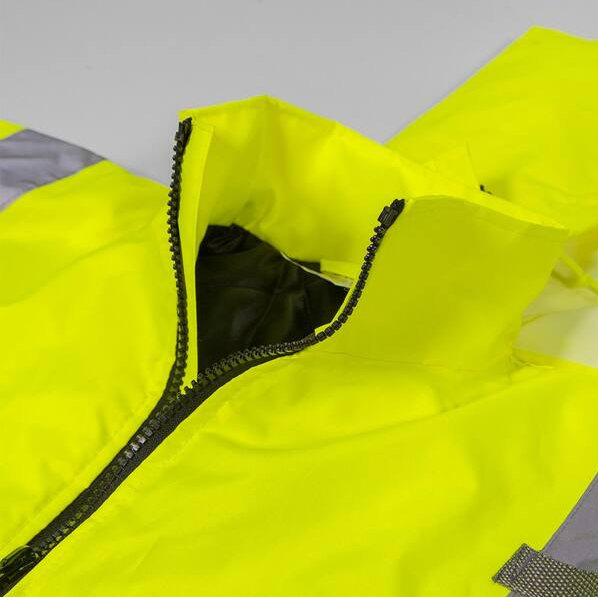 Yellow Mesh High Visibility Reflective Class 3 Safety Vest Bomber Jacket- XL