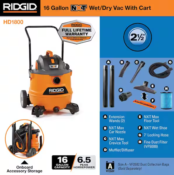 RIDGID Wet Dry Vac