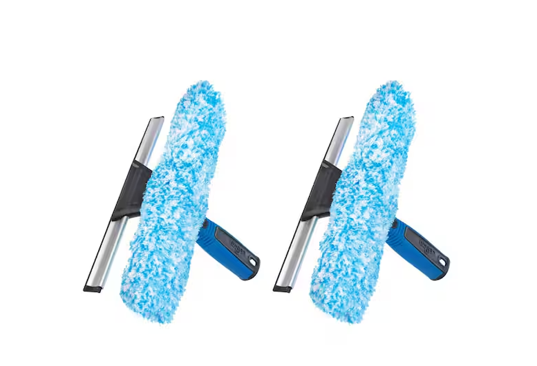 Unger 10 in. 2-in-1 Window Cleaner Squeegee and Scrubber Combo