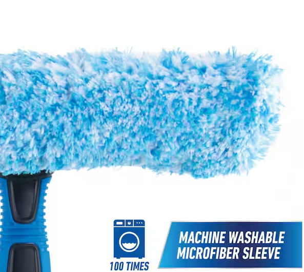 Unger 10 in. 2-in-1 Window Cleaner Squeegee and Scrubber Combo