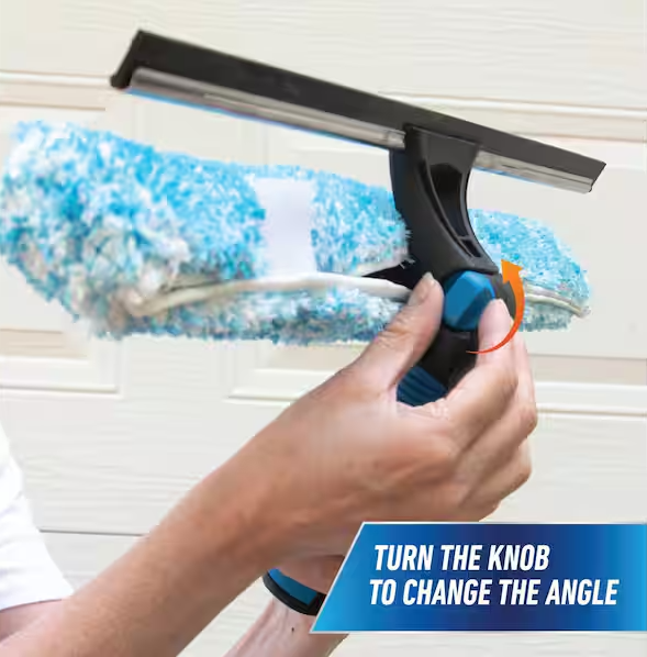 Unger ProFlex 2-in-1 18 in. Window Cleaner Squeegee and Scrubber Combo
