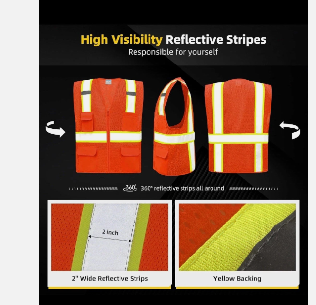 SHORFUNE High Visibility Mesh Safety Vest