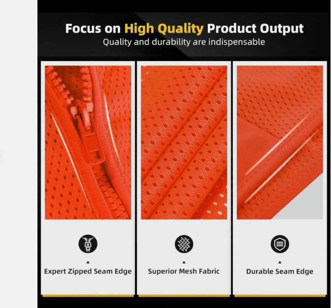 SHORFUNE High Visibility Mesh Safety Vest