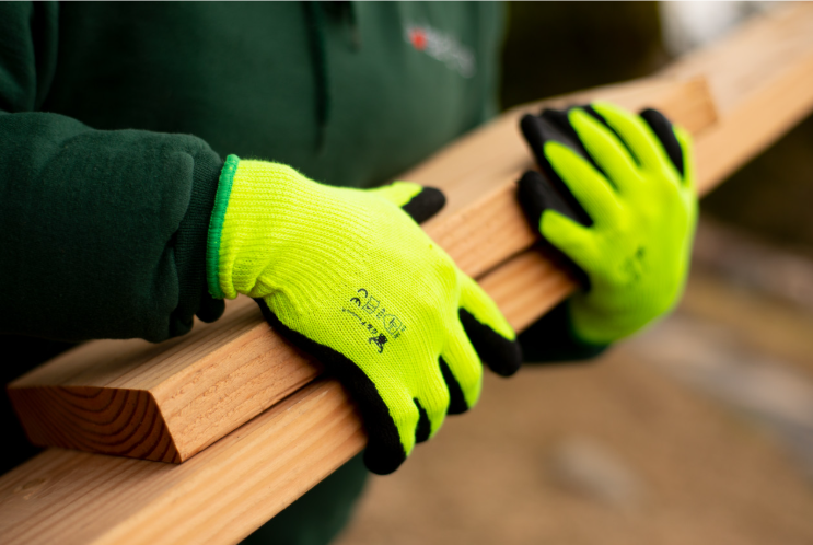 High-Visibility Green Work & Gardening Gloves