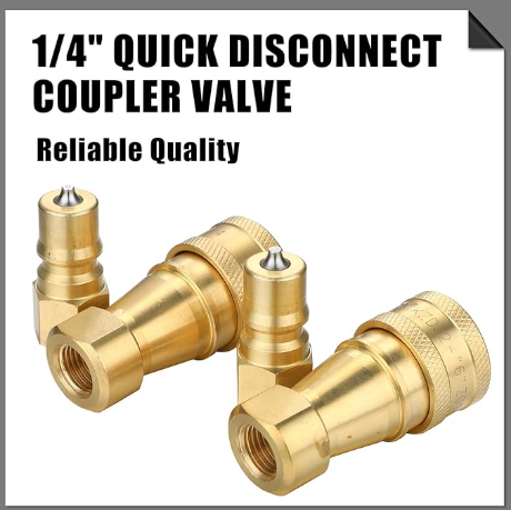 1/4" Quick Disconnect Coupler Valve Quick Disconnect Coupler Valve for Carpet Cleaning Wand