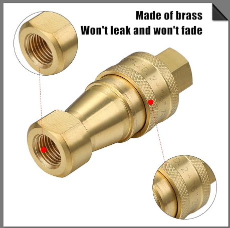 1/4" Quick Disconnect Coupler Valve Quick Disconnect Coupler Valve for Carpet Cleaning Wand