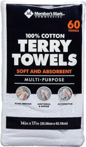 60pk Members Mark 100% Cotton Terry Towels