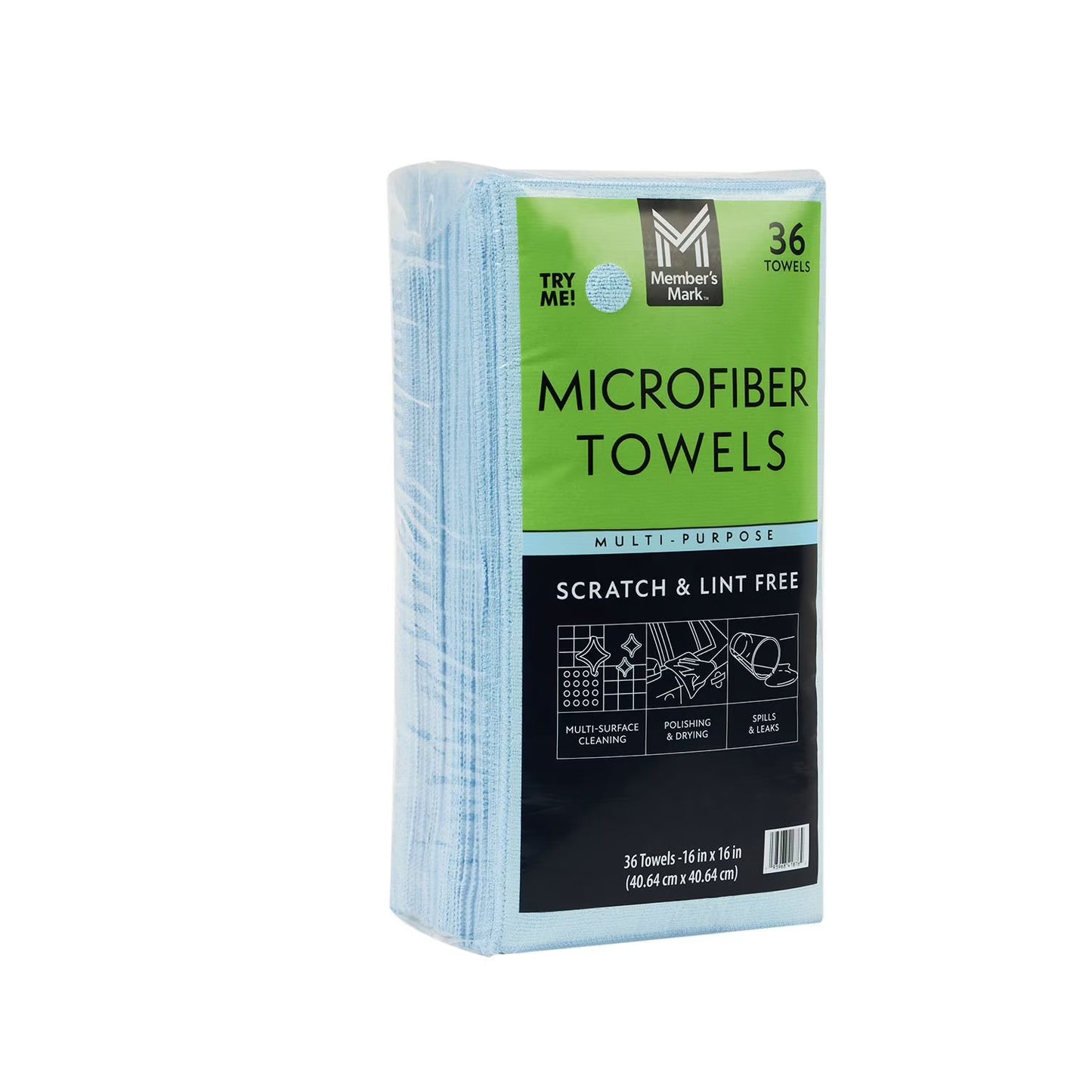 Member's Mark 16" x 16" Microfiber Towels, 36 ct
