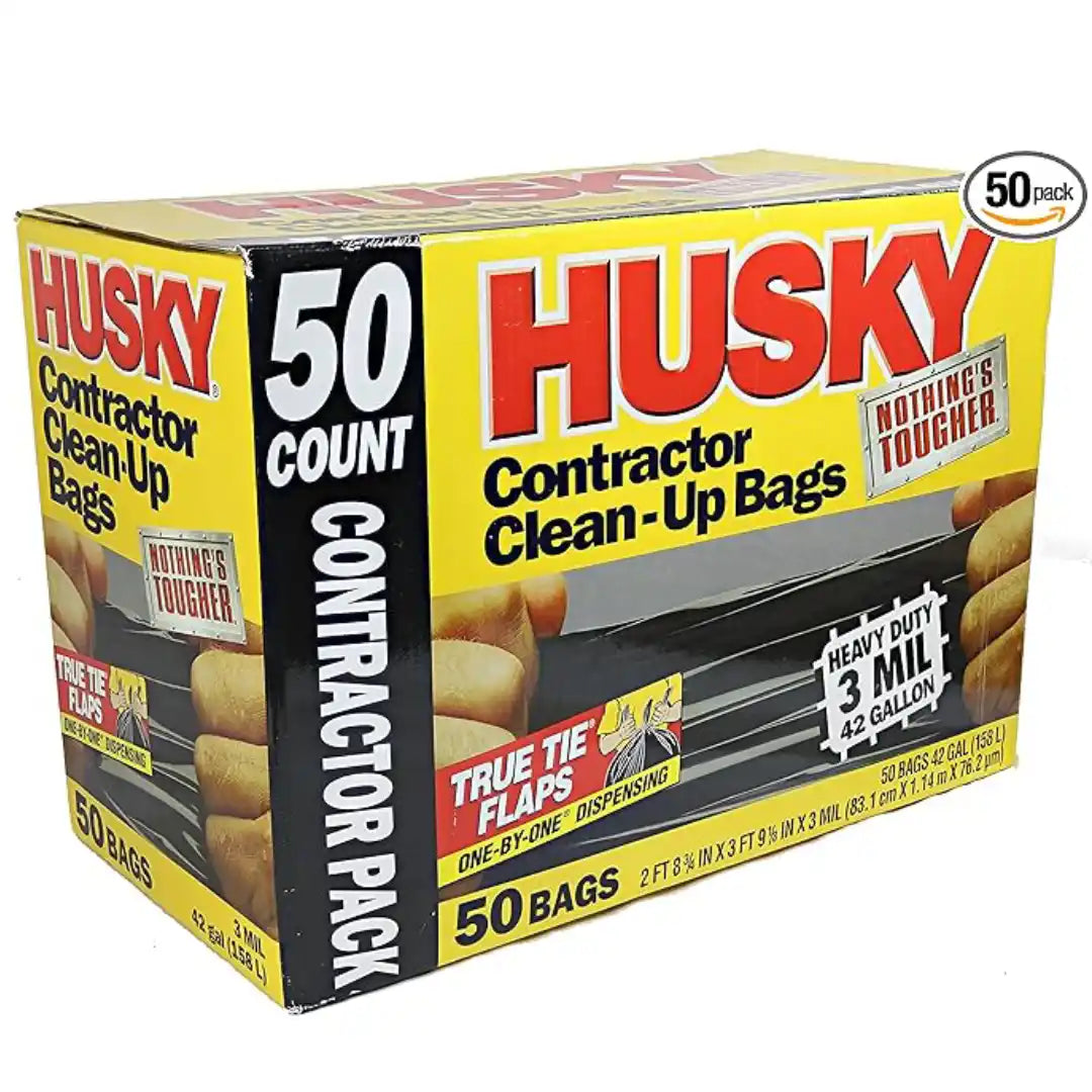 50ct Husky Contractor Clean-up Bags