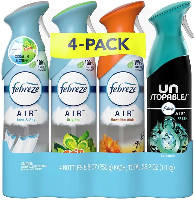 Febreze Air Refresher, Variety Pack, 8.8 oz, 4-count